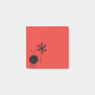 Bloco De Notas Inseto mau vermelho da flor