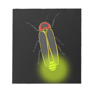 Bloco De Notas inseto relâmpago aceso