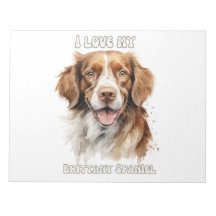 Bloco de notas inspirado no Brittany Spaniel Dog