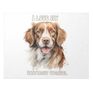 Bloco de notas inspirado no Brittany Spaniel Dog
