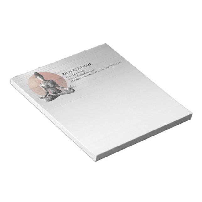 Bloco De Notas Instrutor de Meditação Yoga Reiki Master Lotus Pos (Inclinado)