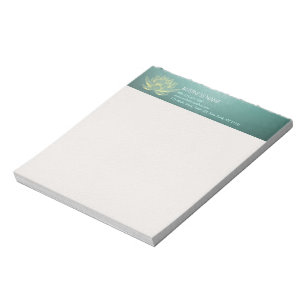 Bloco De Notas Instrutor Elegante Dourado de Meditação Lotus YOGA