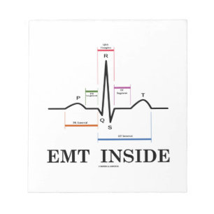 Bloco De Notas Interior de EMT (electrocardiograma do ritmo da