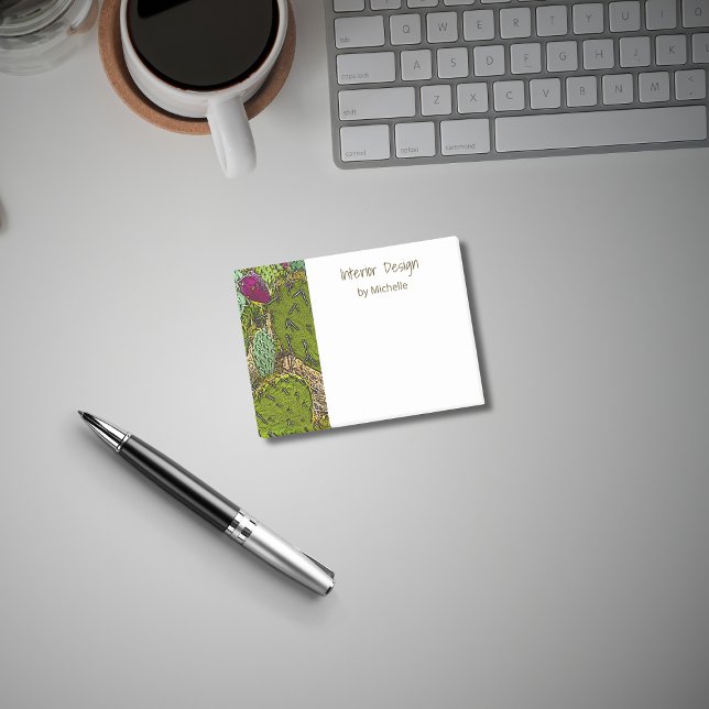 Bloco De Notas Interior Designer Desert Cactus Succulent (Criador carregado)