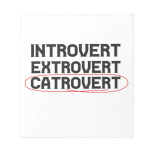 Bloco De Notas Introduzir o Extrovert Catrovert Funny