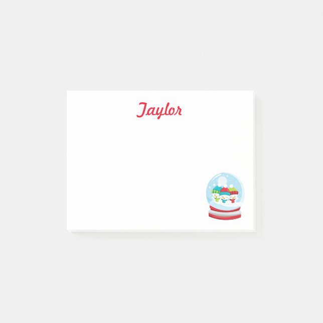 Bloco De Notas Inverno do Globo de Neve (Frente)