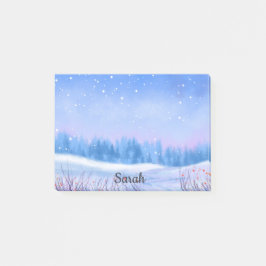 Bloco De Notas Inverno Neve Adicione Nome Cute Seasonal Office Gi