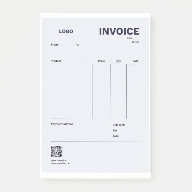 BLOCO DE NOTAS INVOICE (Frente)