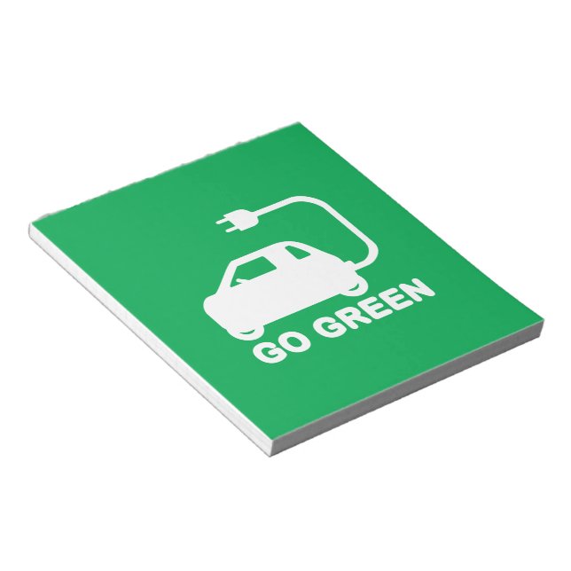 Bloco De Notas Ir Verde ~ Dirigir Carros Elétricos (Inclinado)