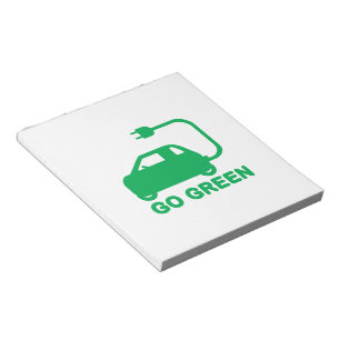 Bloco De Notas Ir Verde ~ Dirigir Carros Elétricos