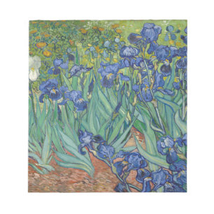Bloco De Notas Íris de Vincent van Gogh que pintam o trabalho de