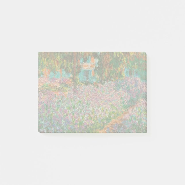 Bloco De Notas Irises Monet Garden Flores Giverny (Frente)