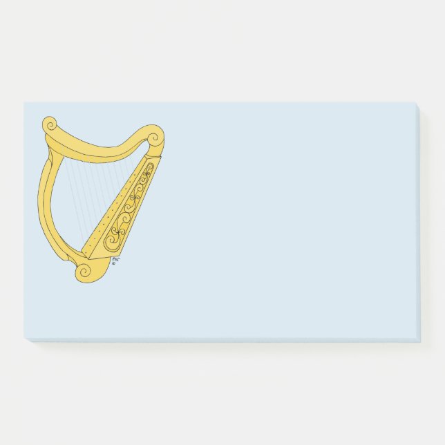 Bloco De Notas Irish Harp (Frente)