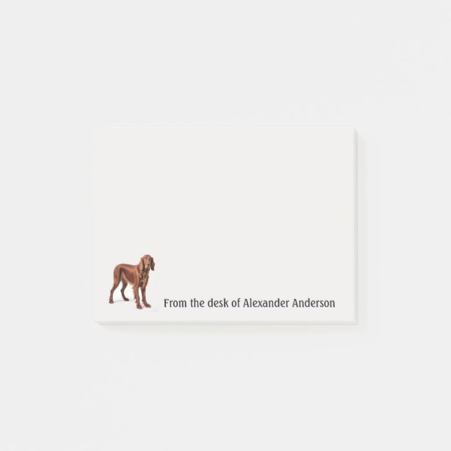 Bloco De Notas Irish Setter Personalizar (Frente)