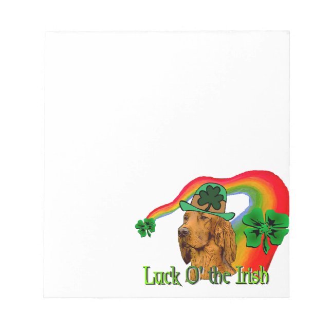 Bloco De Notas Irish Setter St Patricks (Frente)