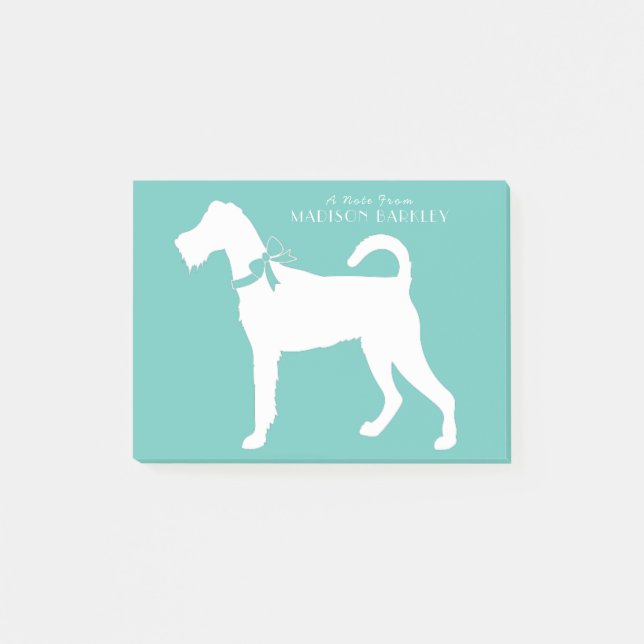 Bloco De Notas Irish Terrier Dog Puppy (Frente)