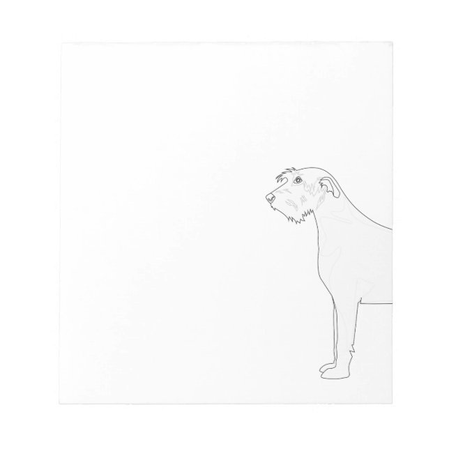 Bloco De Notas Irish Wolfhound Ready to Color Designs (Frente)