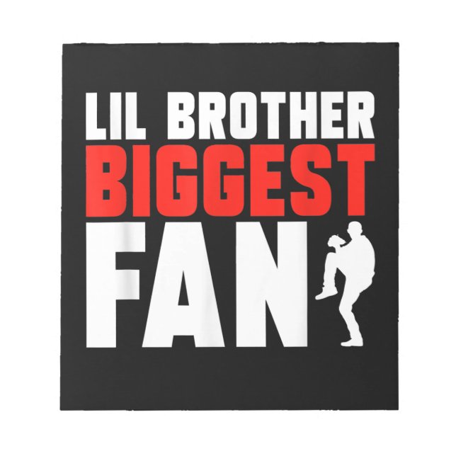 Bloco De Notas Irmão Engraçado Baseball Pitcher (Frente)