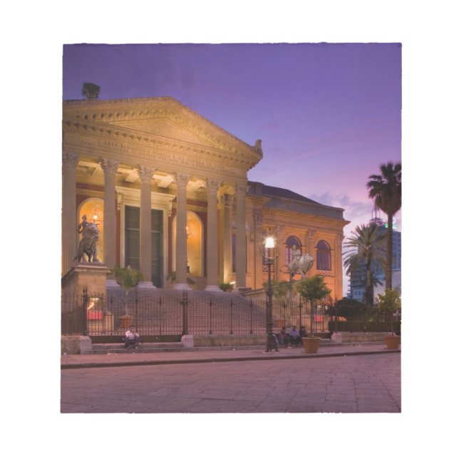 Bloco De Notas Itália, Sicília, Palermo, Ópera do Teatro Massimo (Frente)