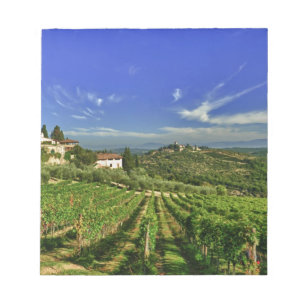 Bloco De Notas Itália, Toscana, Greve. Os vinhedos de Castello