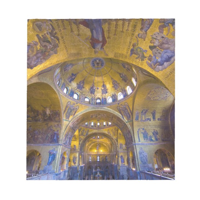 Bloco De Notas Itália, Veneza. Interior da Catedral de São Marcos (Frente)