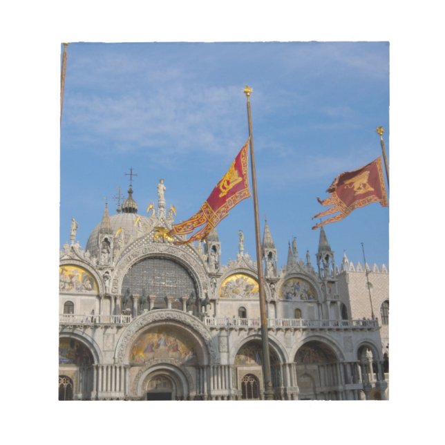 Bloco De Notas Itália, Veneza, Rua, Basílica de Mark na Rua. (Frente)