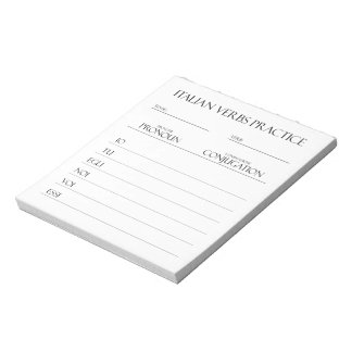 Bloco De Notas italiano | Prática de Conjugação de Verbos