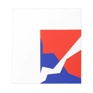 Bloco De Notas Item Branco Vermelho Azul