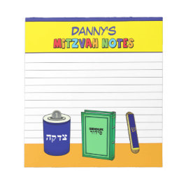 Bloco De Notas Itens Mitzvah Personalizados - Coloridos