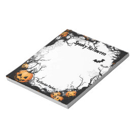 Bloco De Notas Jack O Lantern Spooky Halloween
