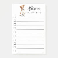 Jack Russell Personalizado para Fazer Lista de Not