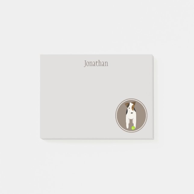 Bloco De Notas Jack Russell Terrier personalizado (Frente)