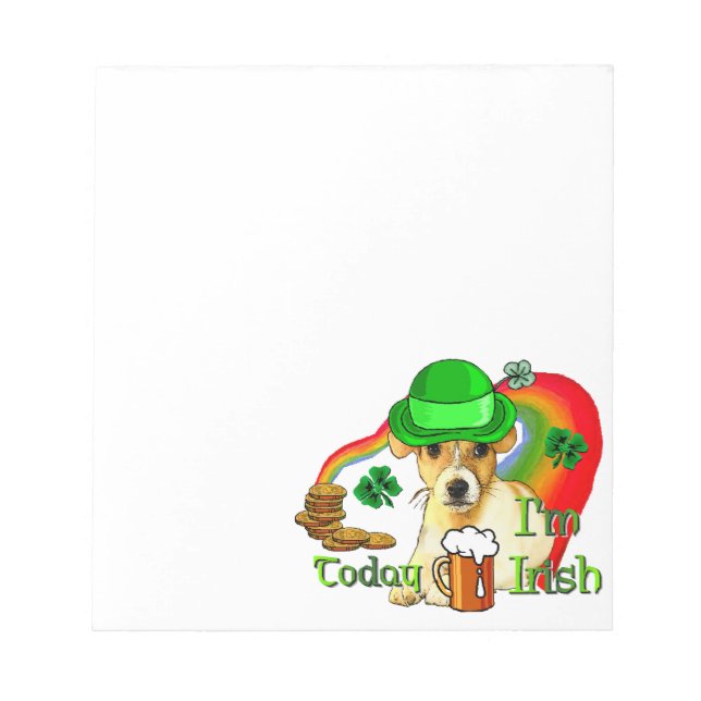 Bloco De Notas Jack Russell Terrier St Patricks (Frente)