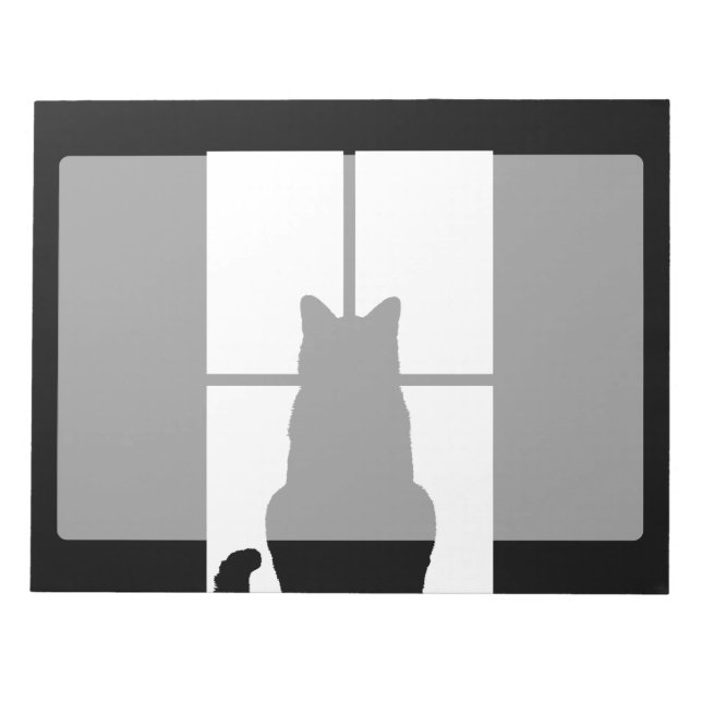 Bloco De Notas Janela Black Cat Clique para Personalizar um decor (Frente)