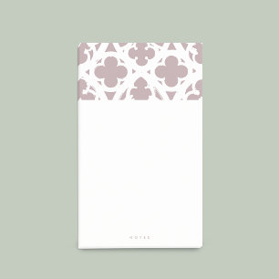 Bloco De Notas Janela Gótica Minimalista (Toscânia rosa pálido)