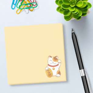 Bloco De Notas japonês Lucky Calico Cat, Maneki Neko