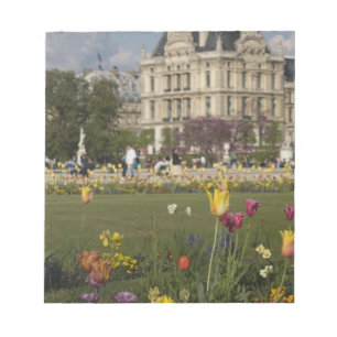 Bloco De Notas Jardim das Tulherias, Louvre, Paris, França