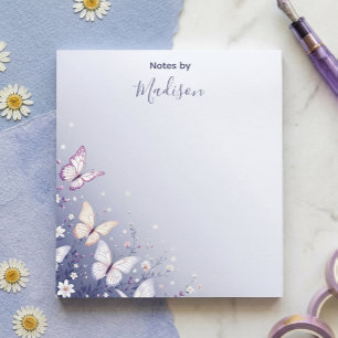 Bloco De Notas Jardim de Borboleta Personalizada Elegante