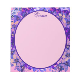 Bloco De Notas Jardim de Campo Inglês Flores Vibrantes 