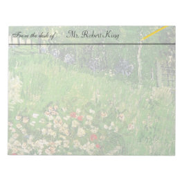 Bloco De Notas Jardim de Daubigny, Vincent Van Gogh.