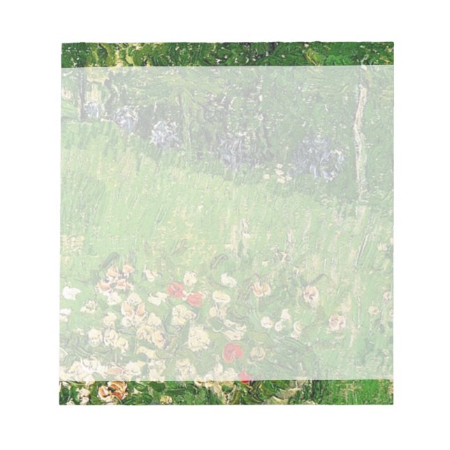 Bloco De Notas Jardim de Daubigny, Vincent Van Gogh. (Frente)