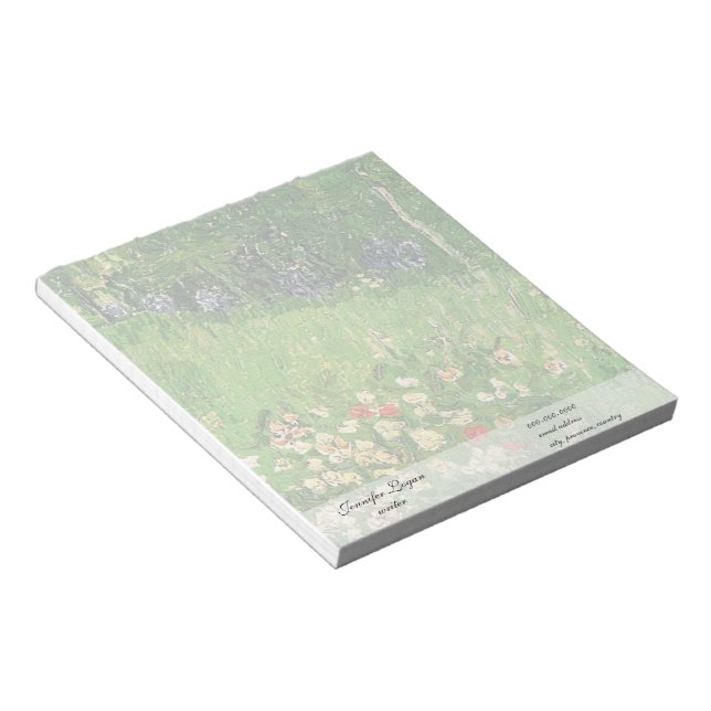 Bloco De Notas Jardim de Daubigny, Vincent Van Gogh. (Inclinado)