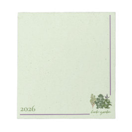 Bloco De Notas Jardim de Ervas Green
