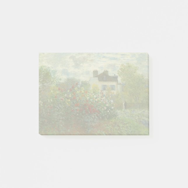 Bloco De Notas Jardim do Artista Monet em Argenteuil Pintura (Frente)