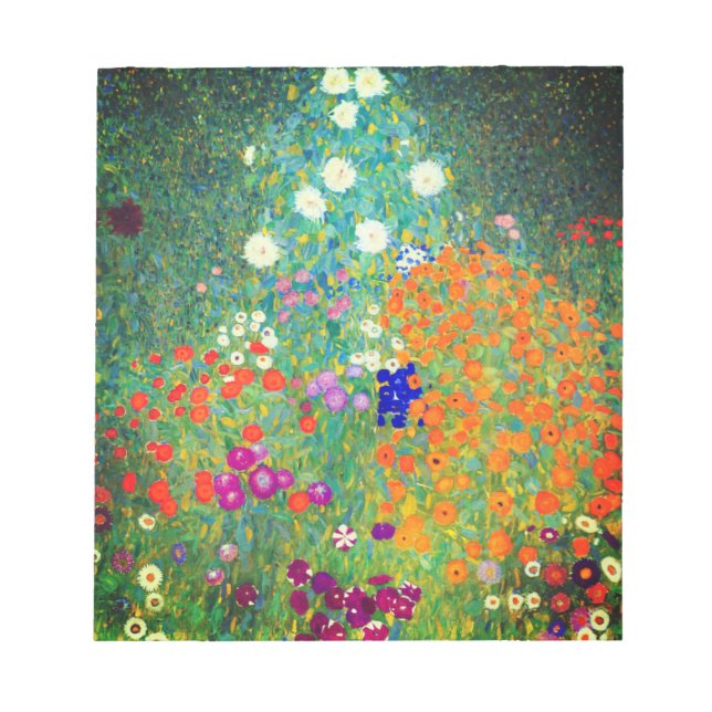 Bloco De Notas Jardim Flor Gustav Klimt (Frente)
