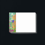 Bloco De Notas Jardim Flor Gustav Klimt<br><div class="desc">Notas de posto com a pintura a óleo do Jardim Flor de Gustav Klimt (1906). Um belo jardim de flores roxas,  vermelhas,  brancas,  azuis e laranja. Um presente de excelente para fãs de Arte Nouveau e de Arte Austríaca.</div>