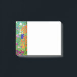 Bloco De Notas Jardim Flor Gustav Klimt<br><div class="desc">Notas de posto com a pintura a óleo do Jardim Flor de Gustav Klimt (1906). Um belo jardim de flores roxas,  vermelhas,  brancas,  azuis e laranja. Um presente de excelente para fãs de Arte Nouveau e de Arte Austríaca.</div>