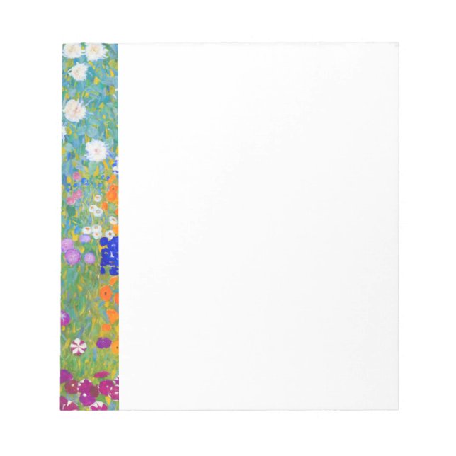 Bloco De Notas Jardim Flor Gustav Klimt atualizado (Frente)