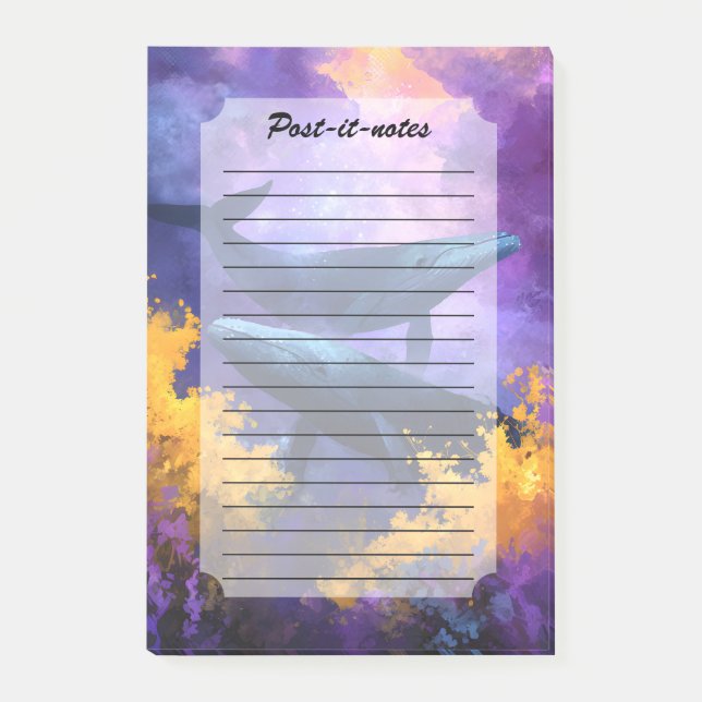 Bloco De Notas Jardim Oceânico Abstrato (Frente)