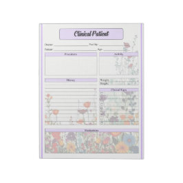 Bloco De Notas Jardim Roxo Bloqueando - Paciente Clínico